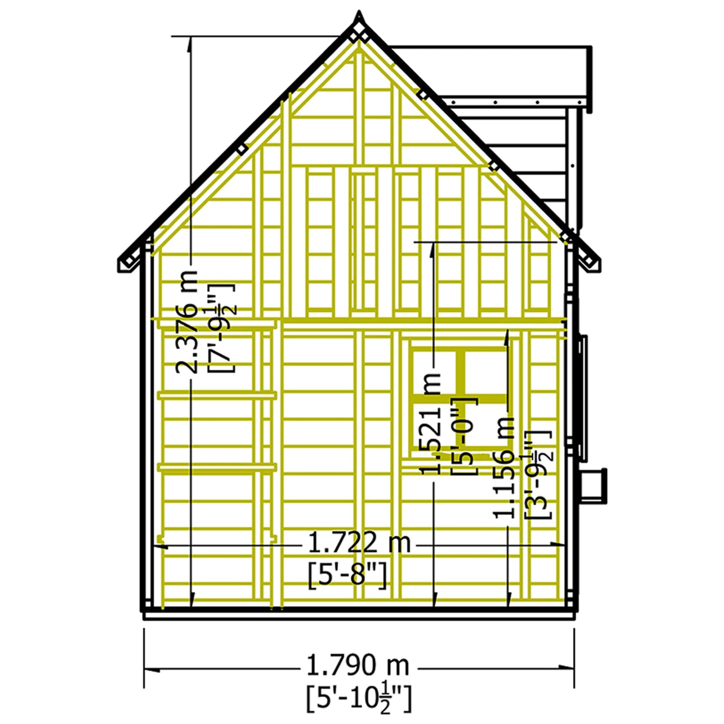 Shire Hatter’s House 8x6ft Wooden Playhouse – Kids Garden Outdoor Playhouse