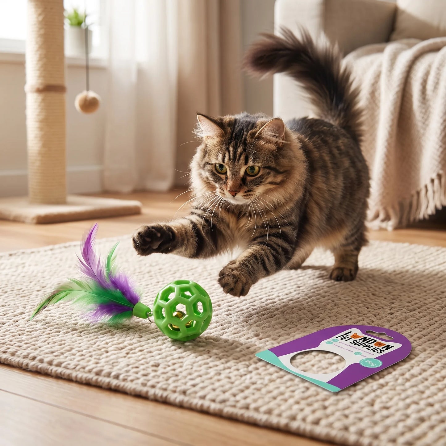 London Pet Supplies Jingle Ball Cat Toy for Cats
