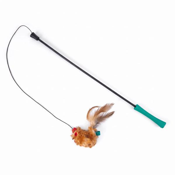 London Pet Supplies Catnip Hen Tickle Stick Cat Toy