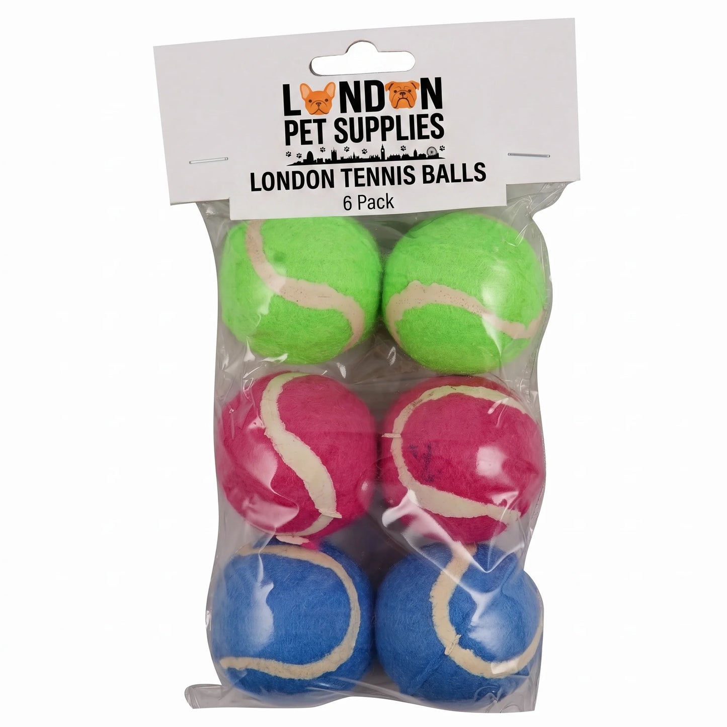 Mini Tennis Balls for Small Dogs - Pack of 6
