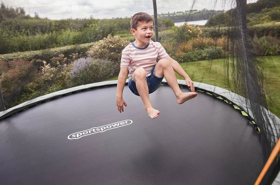 Sportspower Sport-Pro 10ft Folding Trampoline with Safety Enclosure – Garden Trampoline