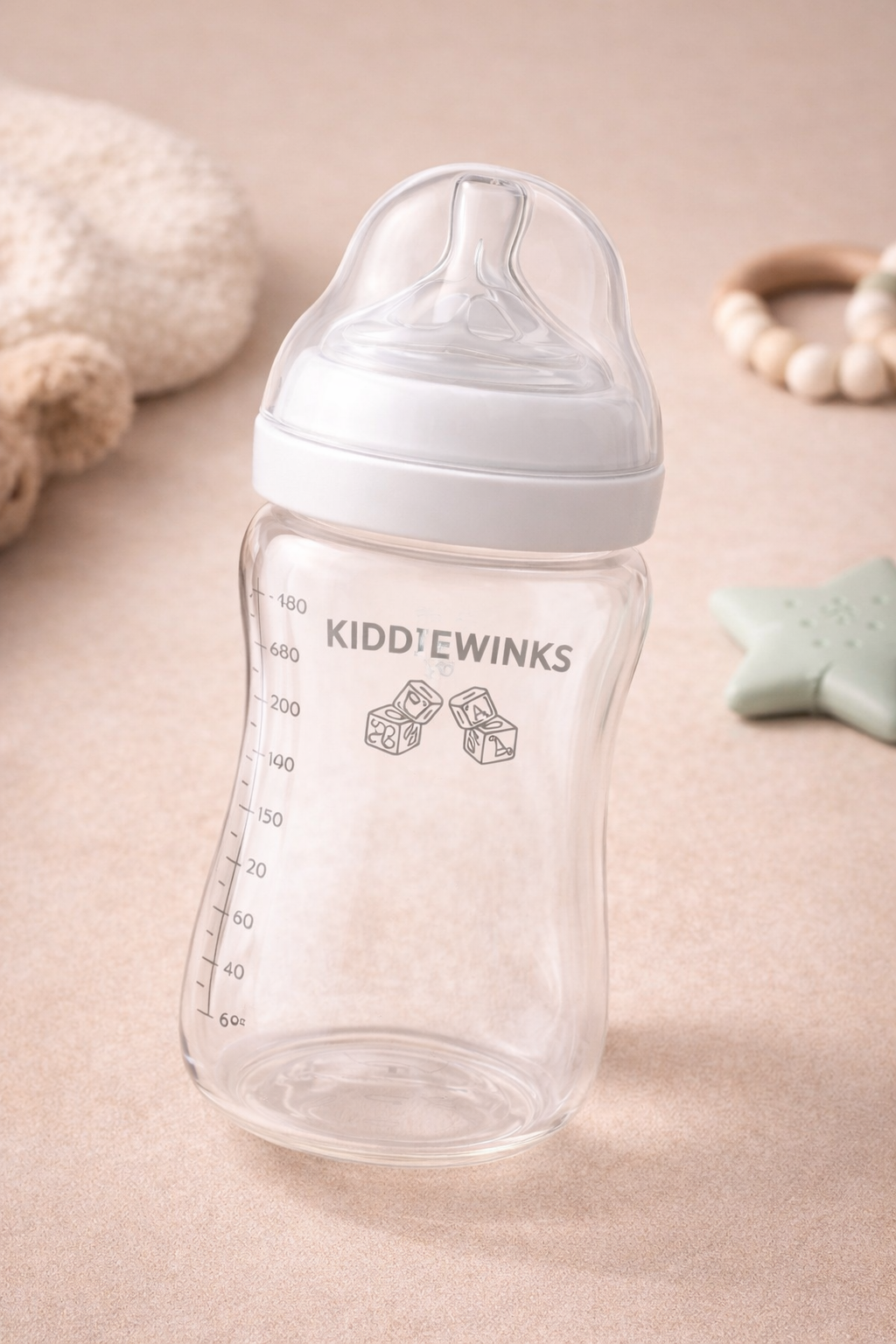 Kiddiewinks Baby Feeding Bottle – Anti-Colic BPA-Free Newborn Bottle (0–3 Months)