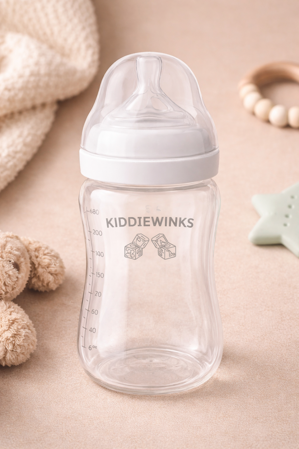 Kiddiewinks Baby Feeding Bottle – Anti-Colic BPA-Free Newborn Bottle (0–3 Months)