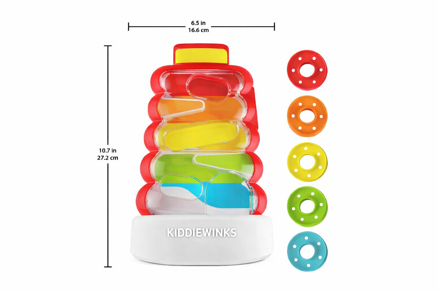 Kiddiewinks Baby Ball Drop Toy – Colourful Rolling Tower Educational Toy for Toddlers