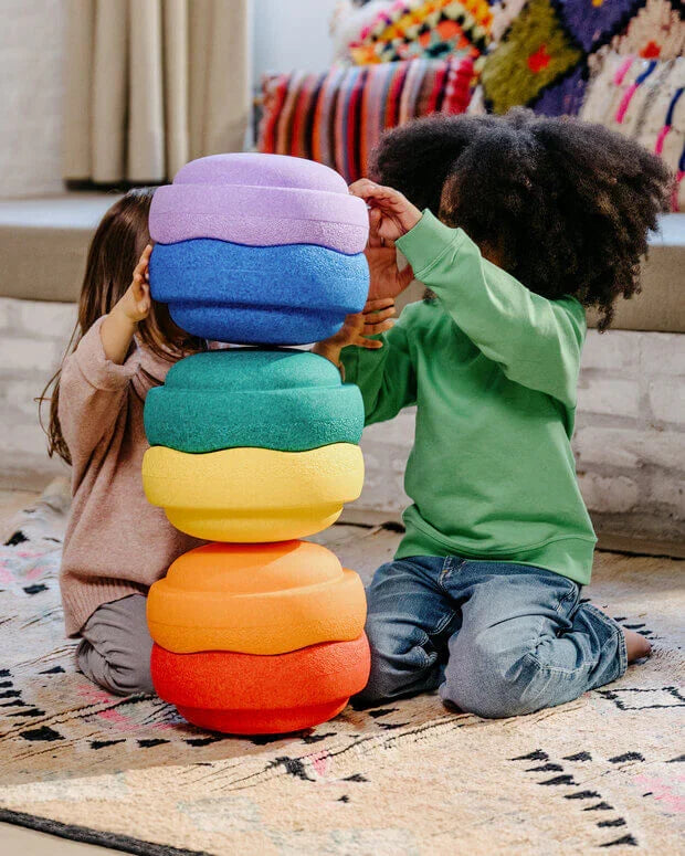 Stapelstein® Original Rainbow 6-Piece Set – Creative Balance & Movement Play Set