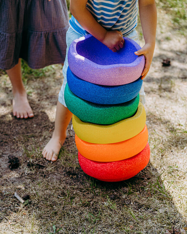 Stapelstein® Original Rainbow 6-Piece Set – Creative Balance & Movement Play Set